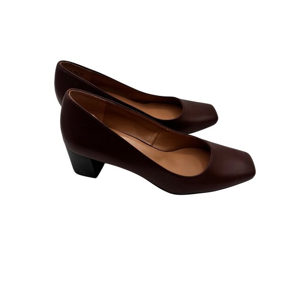 Naturalizer 10M Leather Pump Stylist Fashion Business Casual Block Heel Shoes - Picture 3 of 13